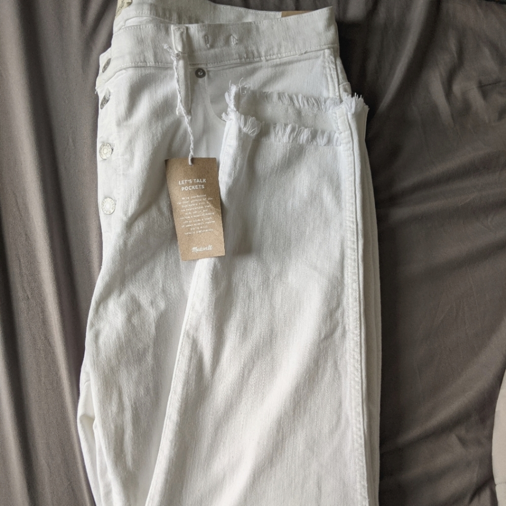 White Madewell skinny jeans, high waisted